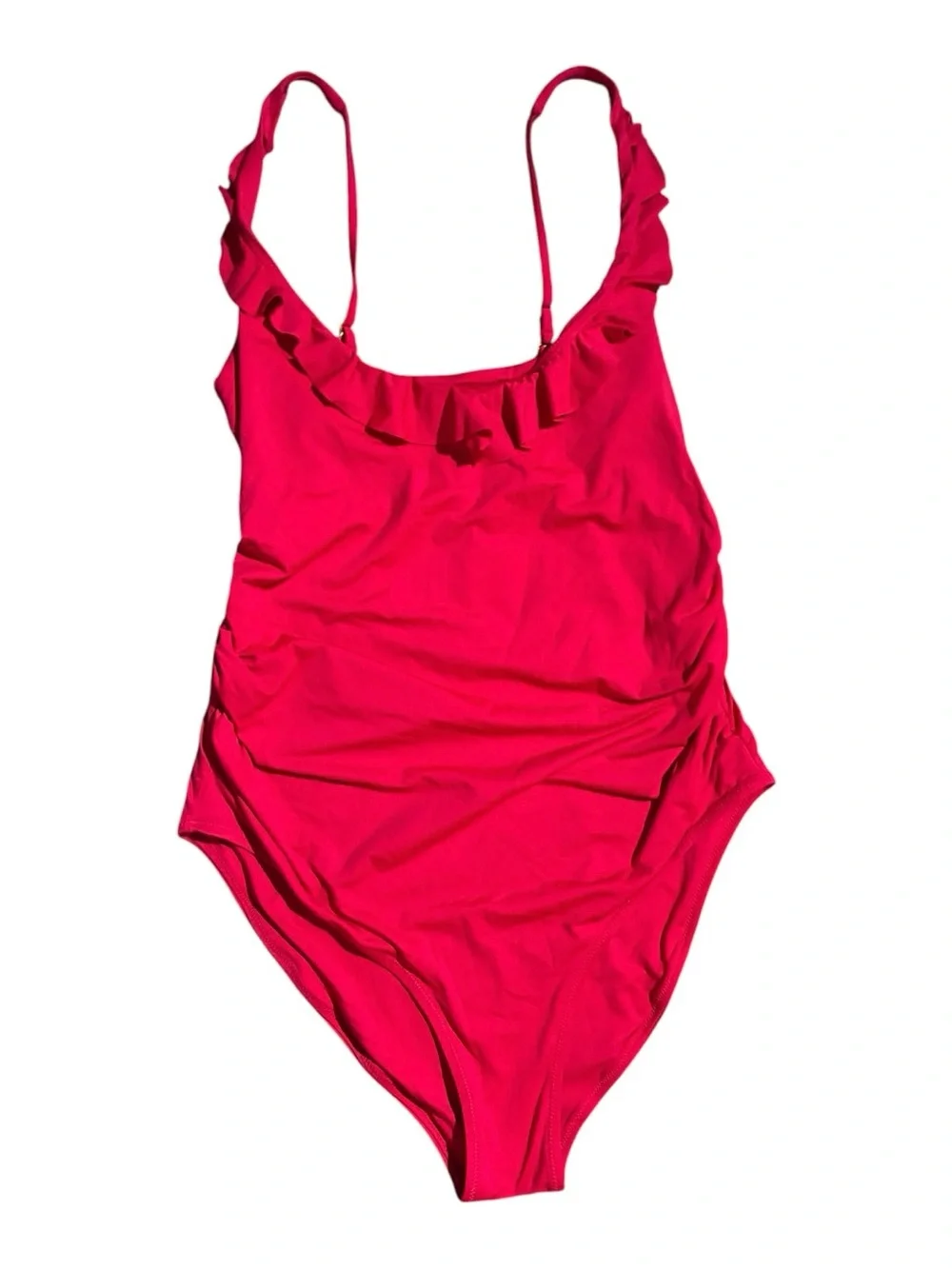 HATCH Antigua Maillot One Piece Ruffle Swimsuit Red